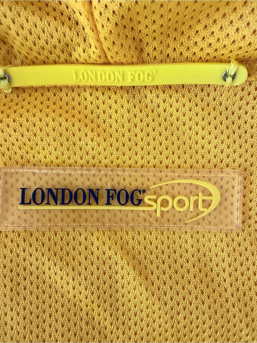 Vintage 90’s London Fog Yellow Hooded Anorak Rain Jacket Windbreaker Men’s XL - Picture 9 of 14